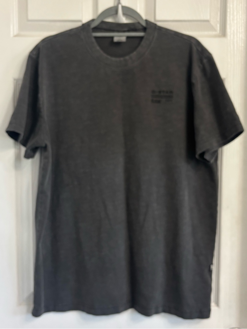 G-Star Raw Vintage Musa Stencil Pigment Dye Short Sleeve Tee Gray Large